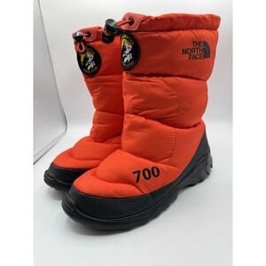 The North Face Nuptse Traction Bootie Women 8 Orange 700 Down Quilted NF0A4T2C